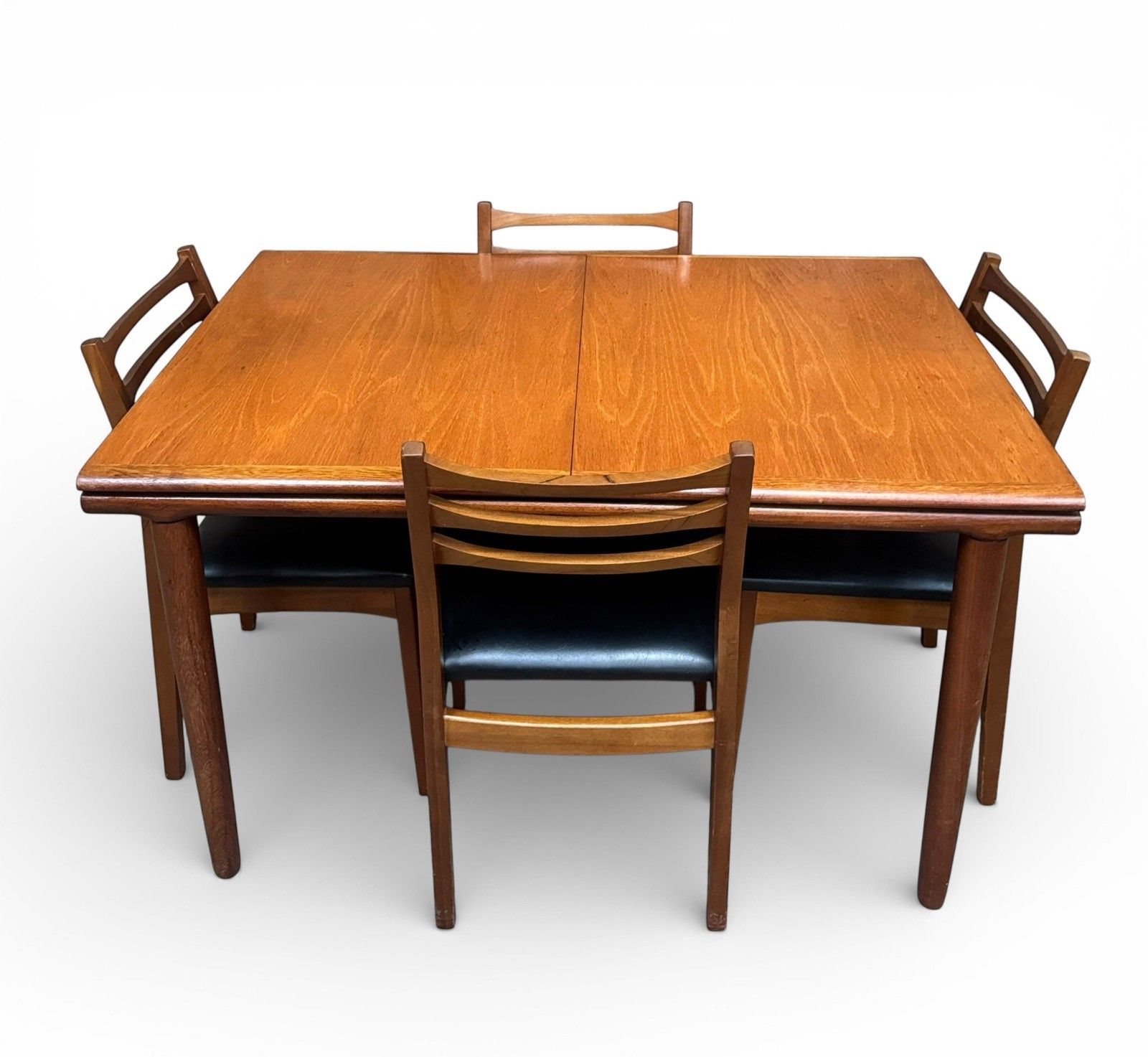White And Newton Teak And Afomosia Dining Table And Four Chairs Retro C1960s photo Furniture