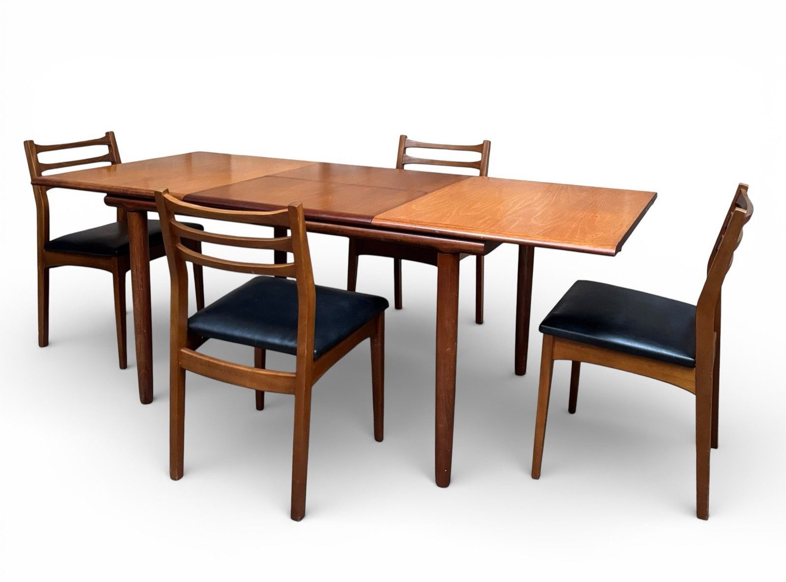 photo for sale White And Newton Teak And Afomosia Dining Table And Four Chairs Retro C1960s