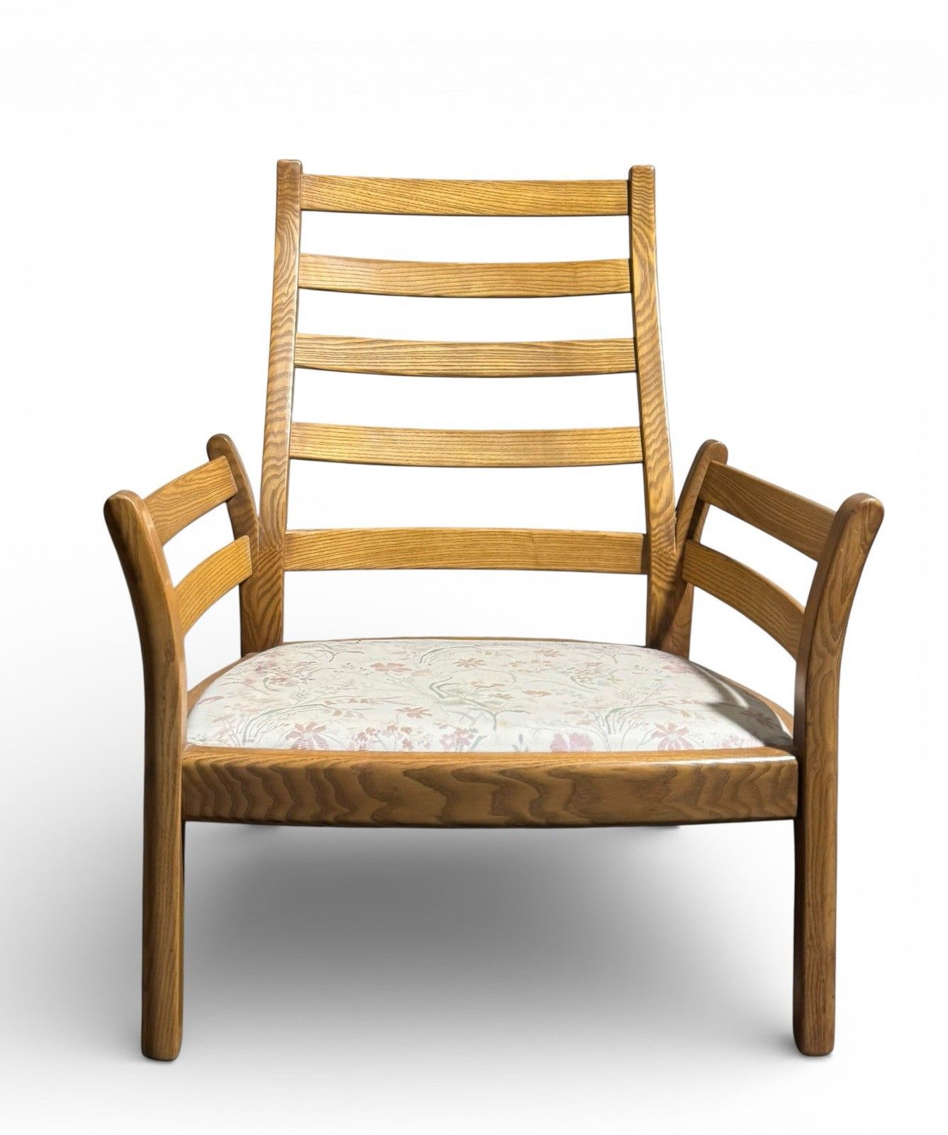 photo for sale Ercol Golden Dawn Saville Armchair Solid Elm And Beech Beech Mid Century C1970s