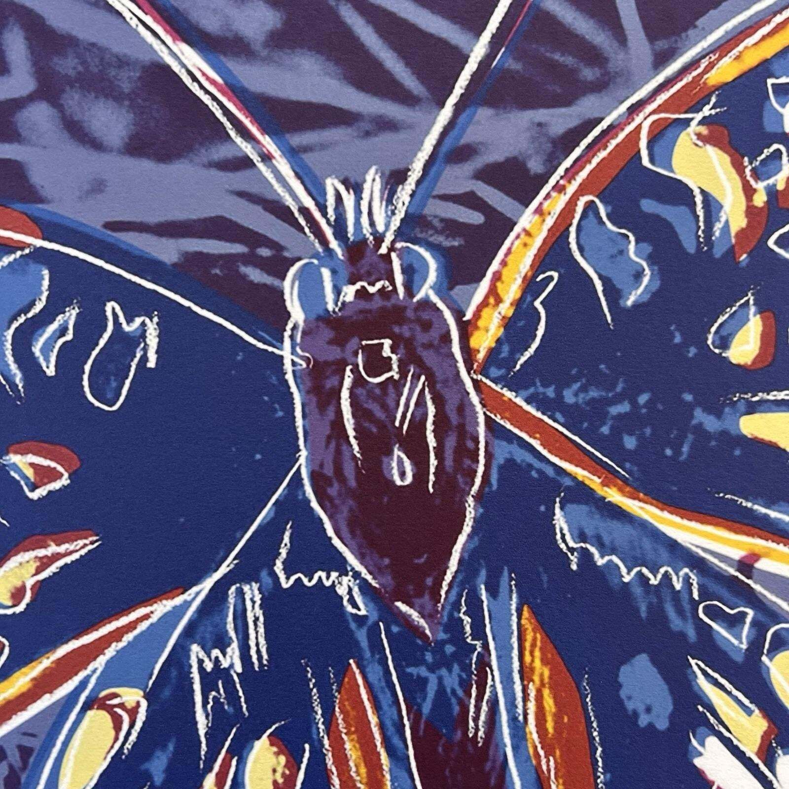 1986 Carnegie Museum Of Art After Andy Warhol "Butterfly" Lithograph photo Art