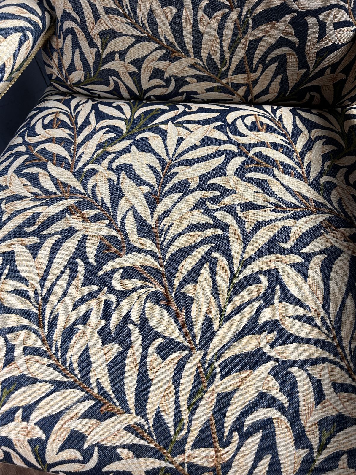 photo furniture A 19th Century Open Armchair In Manner Of Howard & Sons In William Morris Fabric