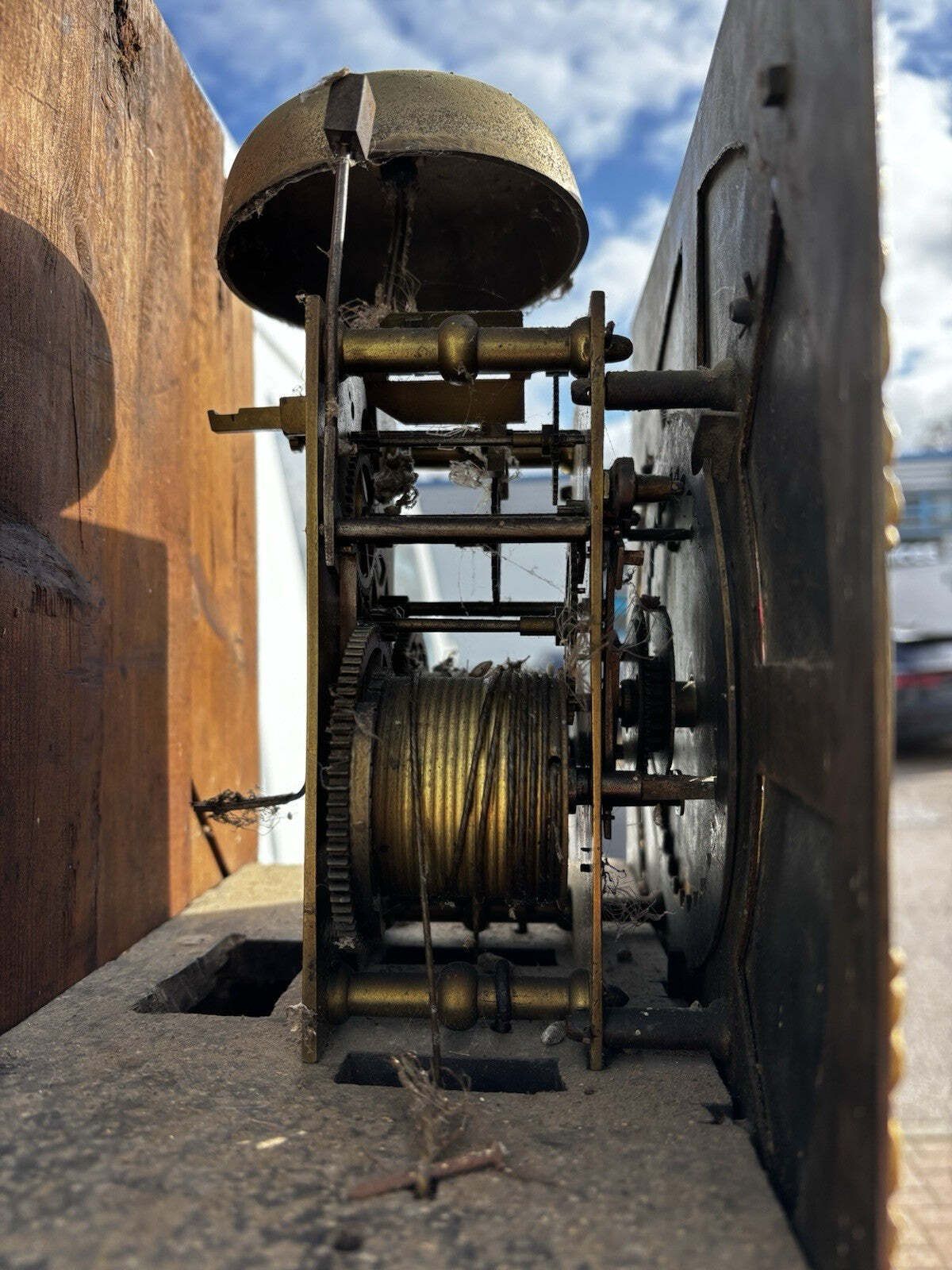 8 Day Longcase Clock, Stevenson Of Stafford. Brass Face. photo Home Decor