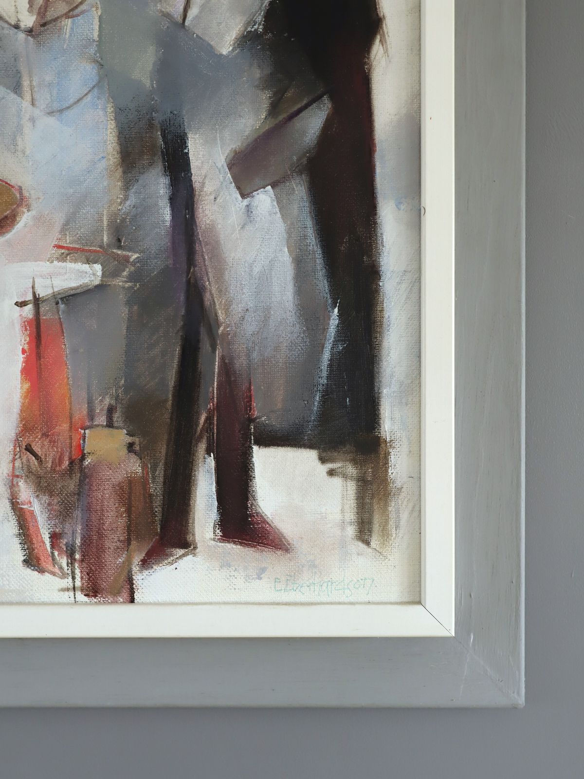 The Waiting Place In Oil Onto Board photo vinterior