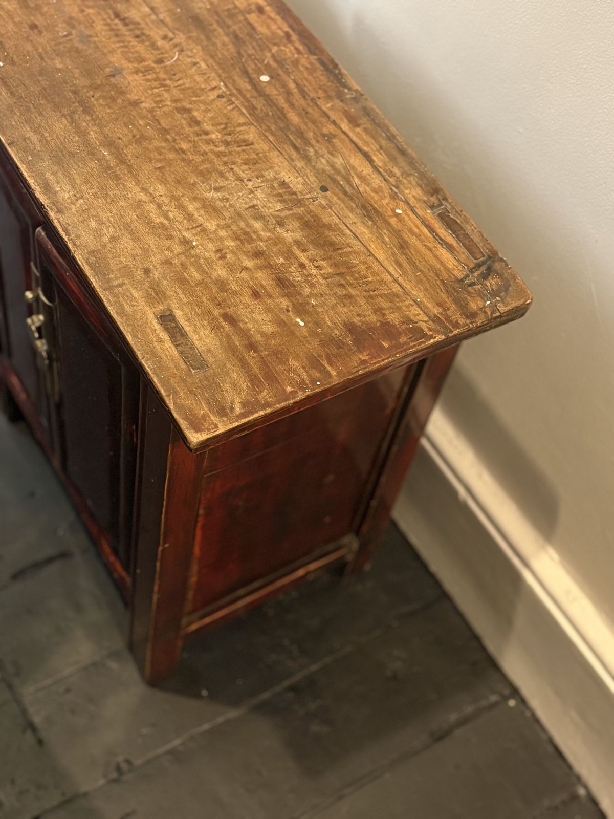 Turn Of The Century Lacquered Little Bedside Tables, China Circa 1905 photo vinterior