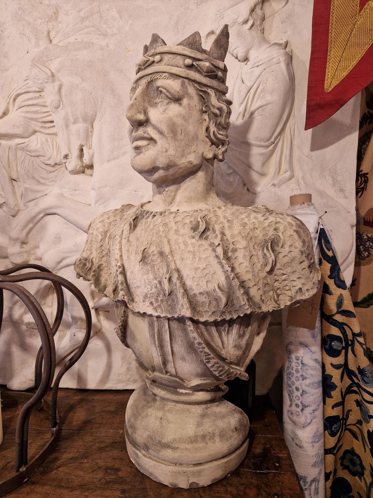 A Pair Of French Plaster Theatrical Kings photo for sale