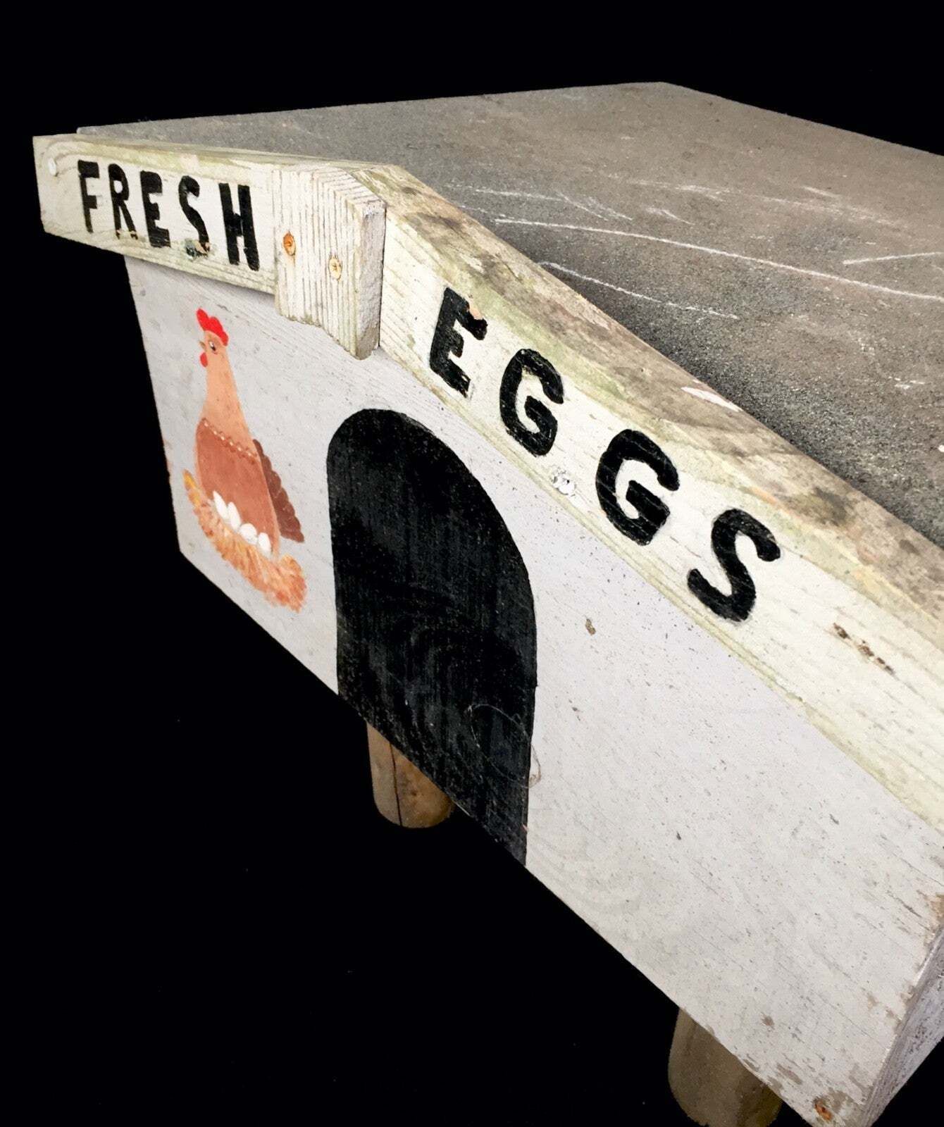 Hand Crafted Rustic Style "Fresh Eggs" For Sale Wooden Storage Box Farmhouse photo Home Decor