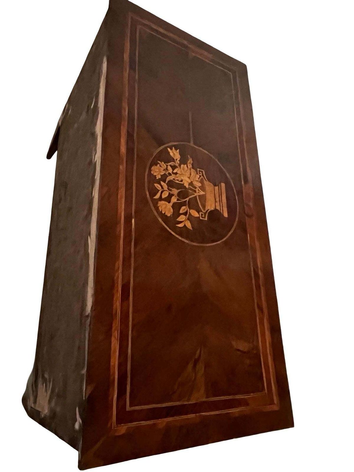 photo for sale Italian Walnut Neoclassical Commode / Chest Of Drawers With Inlay Design