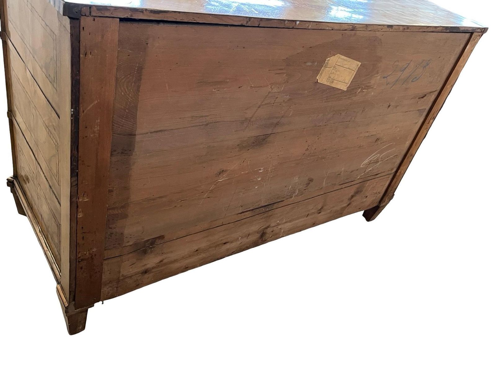 Furniture 18th Century Walnut Austrian Neoclassical Chest Of Drawer With Fruitwood Inlay photo