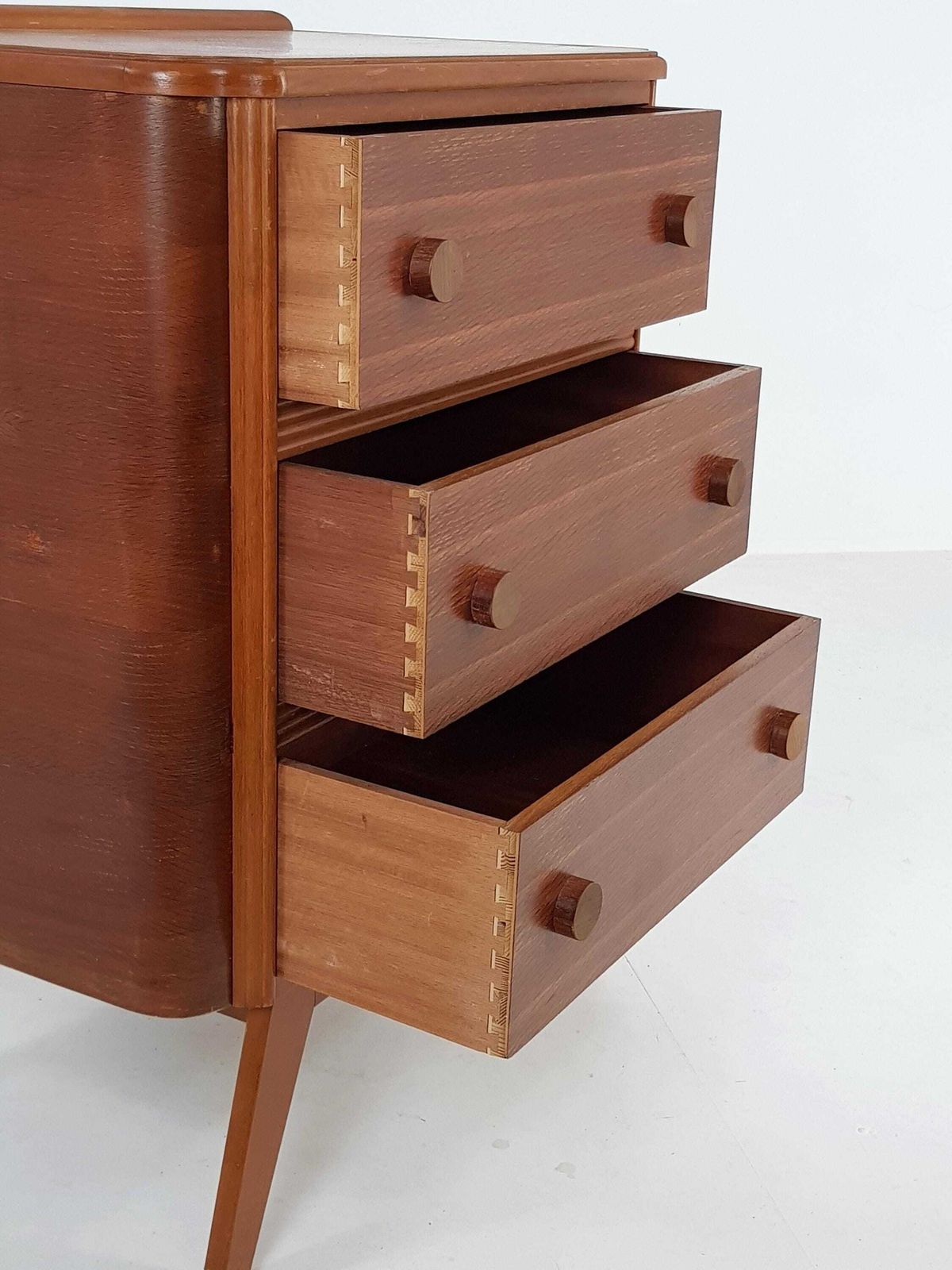 Mid Century Oak Chest Of Drawers photo for sale