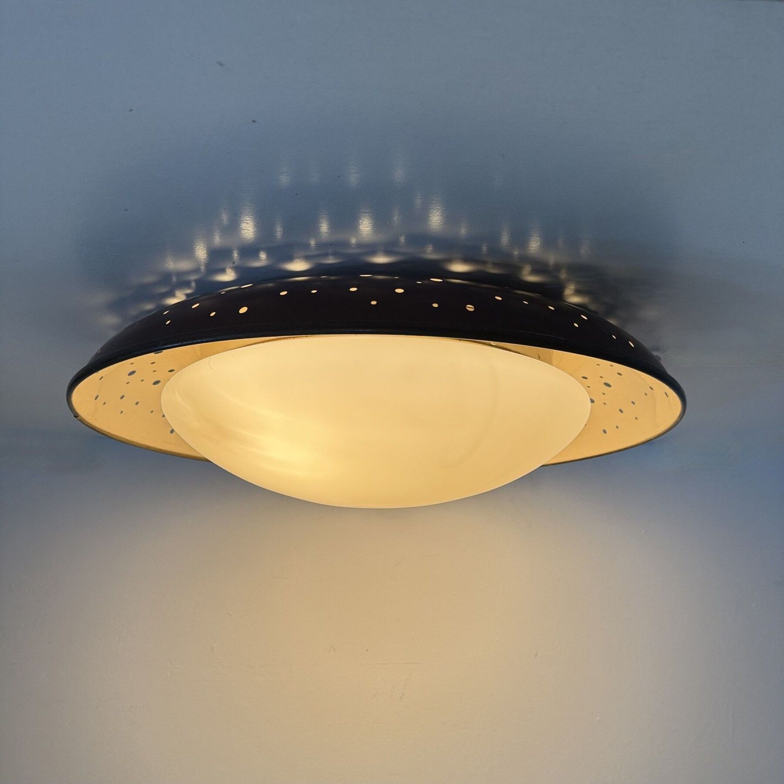 photo furniture Ernest Igl For Hillebrand Large Fifties Ceiling Lamp / Wall Lamp , 1950’s