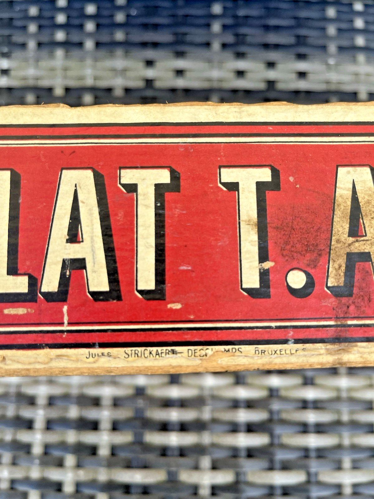 Home Decor Large Antique C1920 Belgian Chocolate Wooden Counter Shop Display Crate Box Prop photo