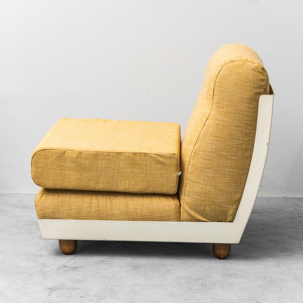 Pair Of Vintage Yellow Fabric Armchairs From The 1970s photo 568.0