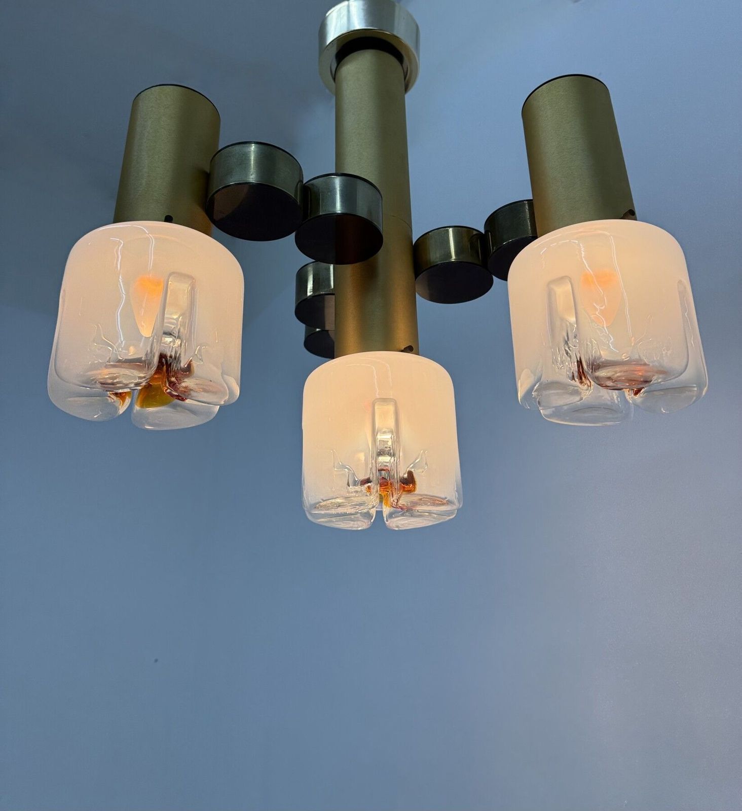 Mid Century Design Italian Chandelier By Gaetano Sciolari , 1970s photo vintage