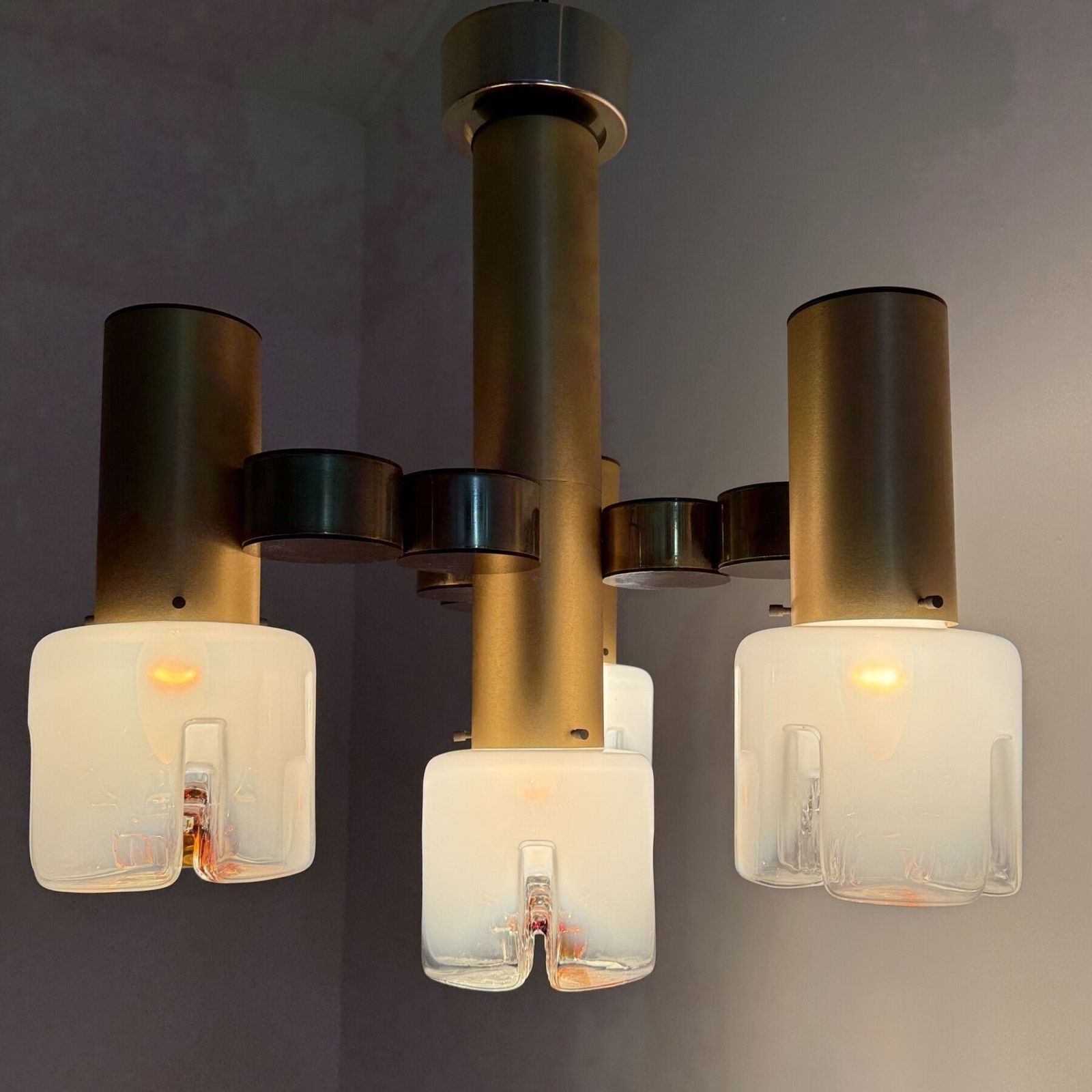 Verlichting Mid Century Design Italiaanse Kroonluchter Van Gaetano Sciolari, Jaren 1970 photo