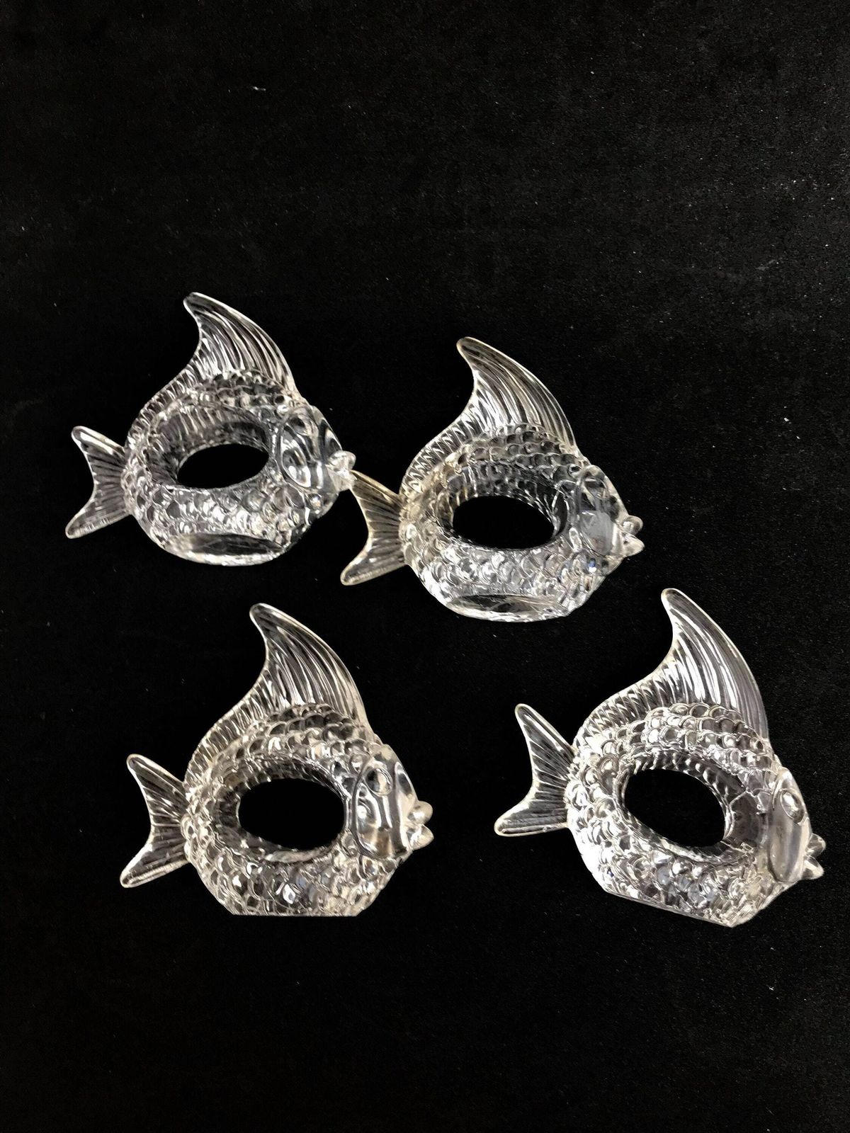 Lucite Angel Fish Napkin Rings: Tropical Beach Decor, Set Of 8 photo Home Decor