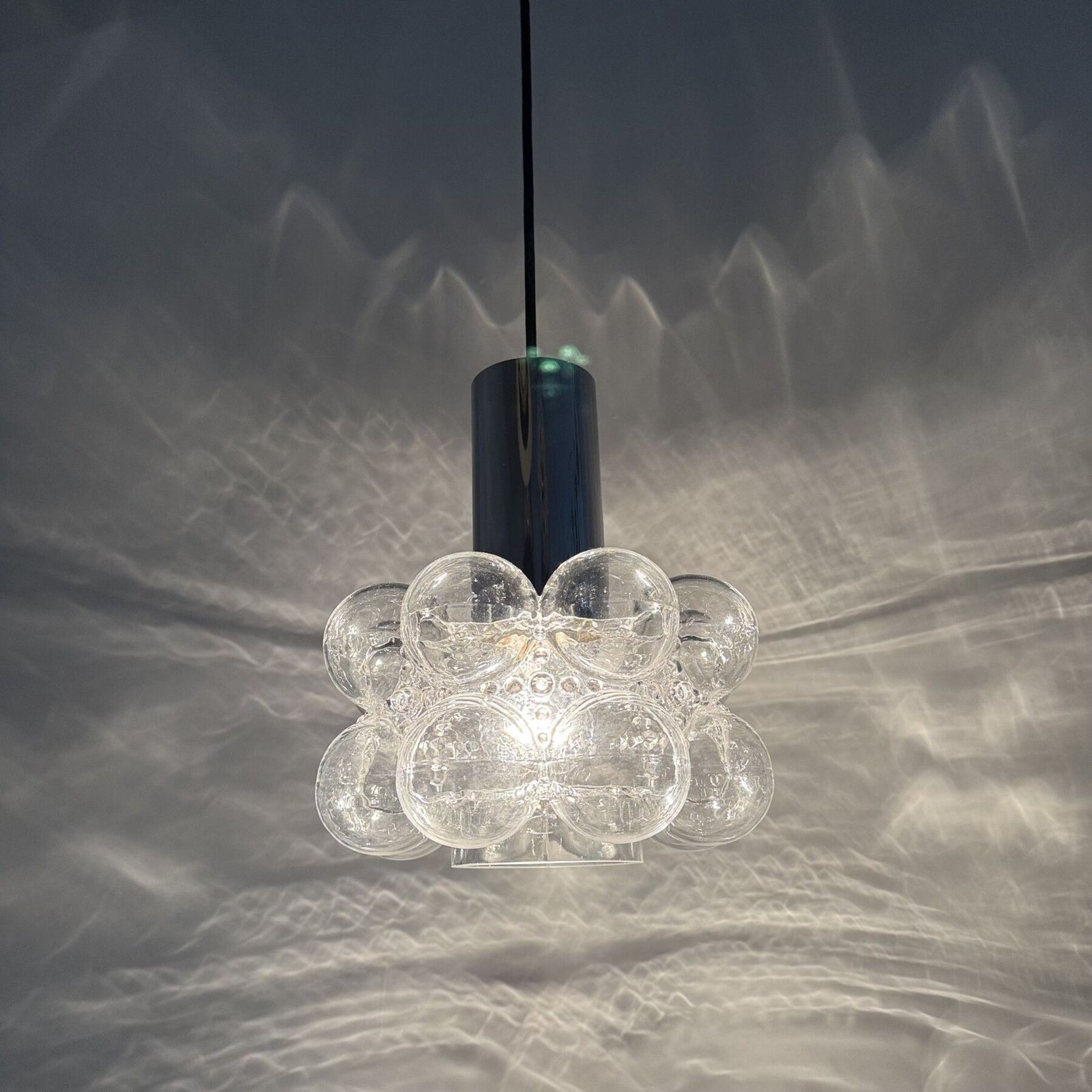 Bubble Glass Pendant By Helena Tynell For Limburg, Germany, 1970s photo 705.0