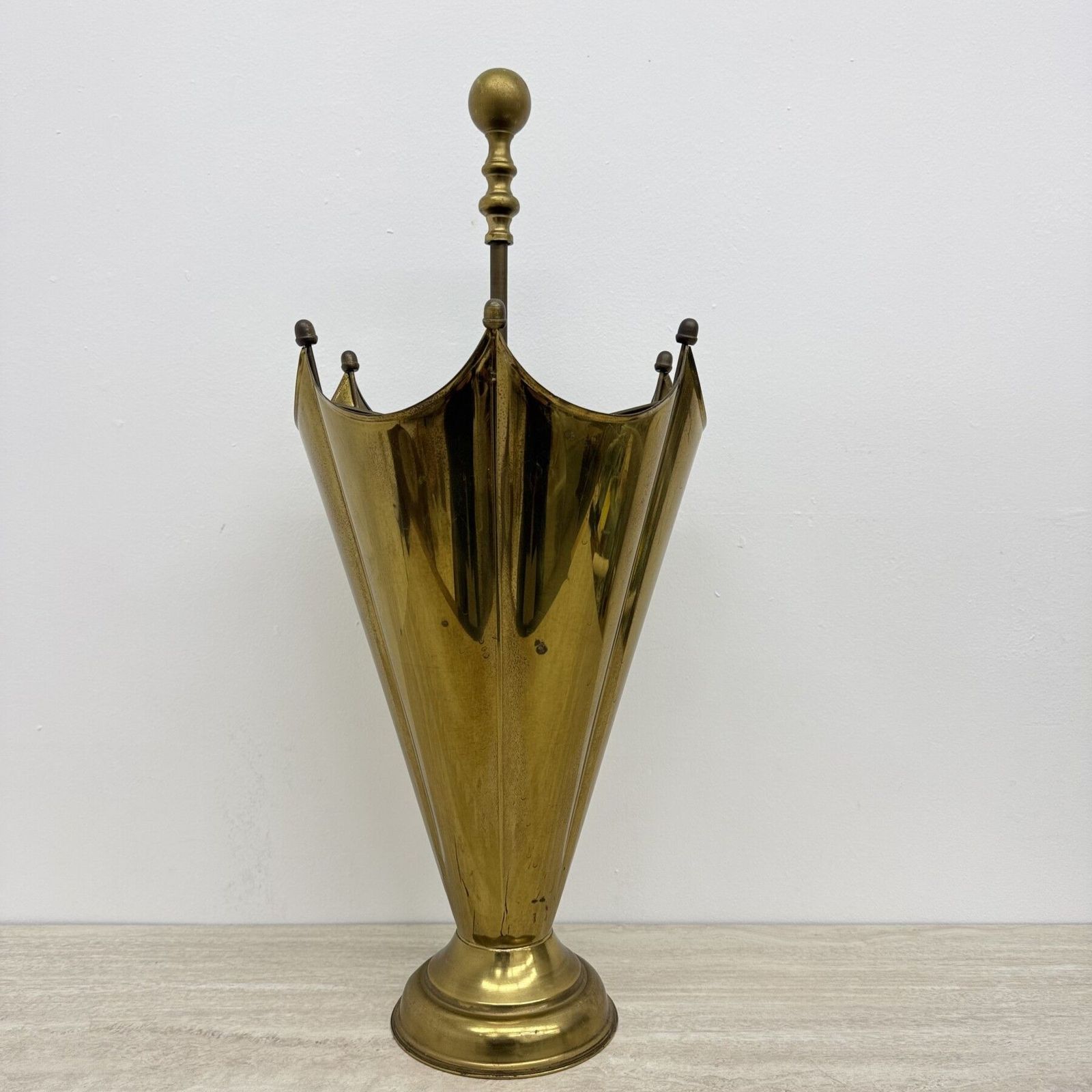 Woonaccessoires Mid Century Design Messing Paraplubak, Jaren 1970 photo