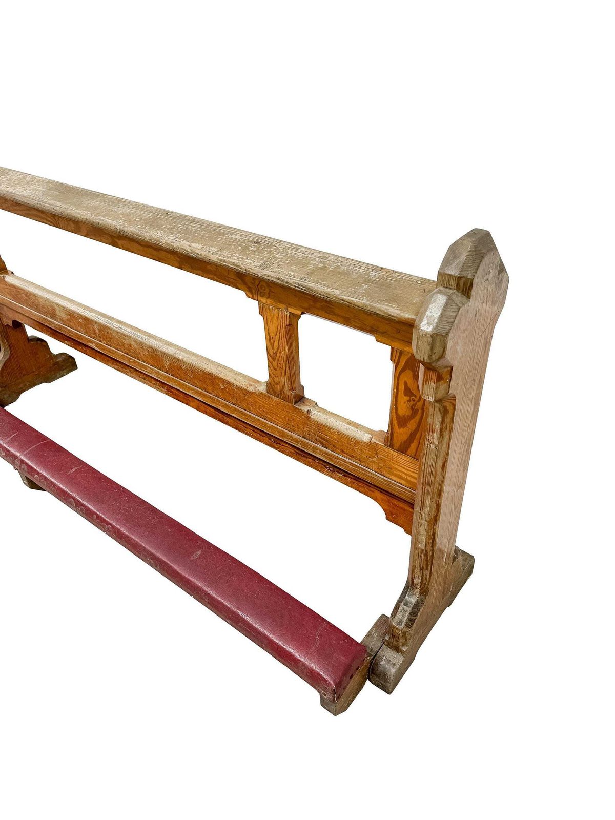 Antique Gothic Revival Victorian Double Prayer Kneeler (Prie Dieu)   Pitch Pine Mid 19th Century photo vinterior