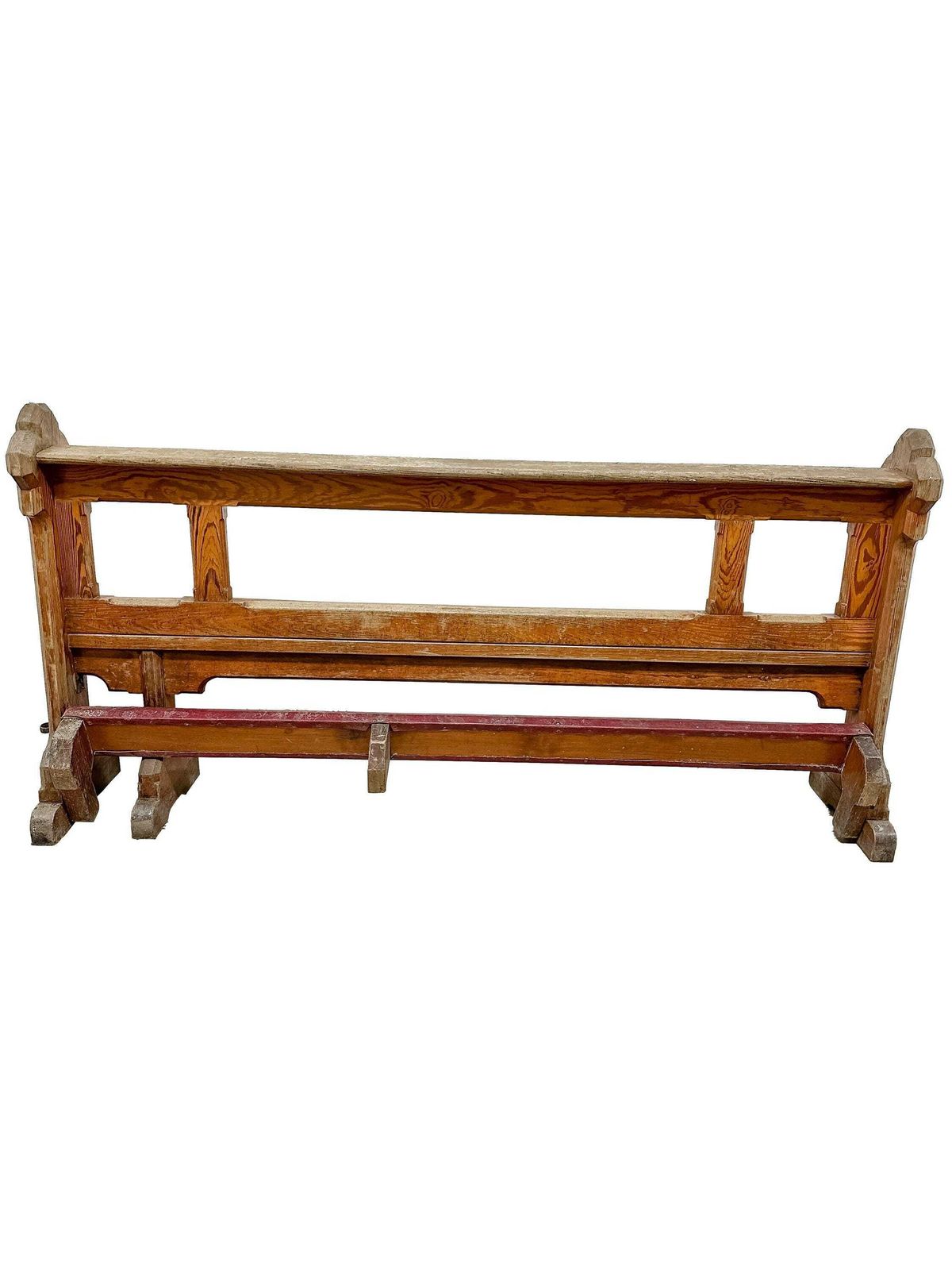 photo for sale Antique Gothic Revival Victorian Double Prayer Kneeler (Prie Dieu)   Pitch Pine Mid 19th Century