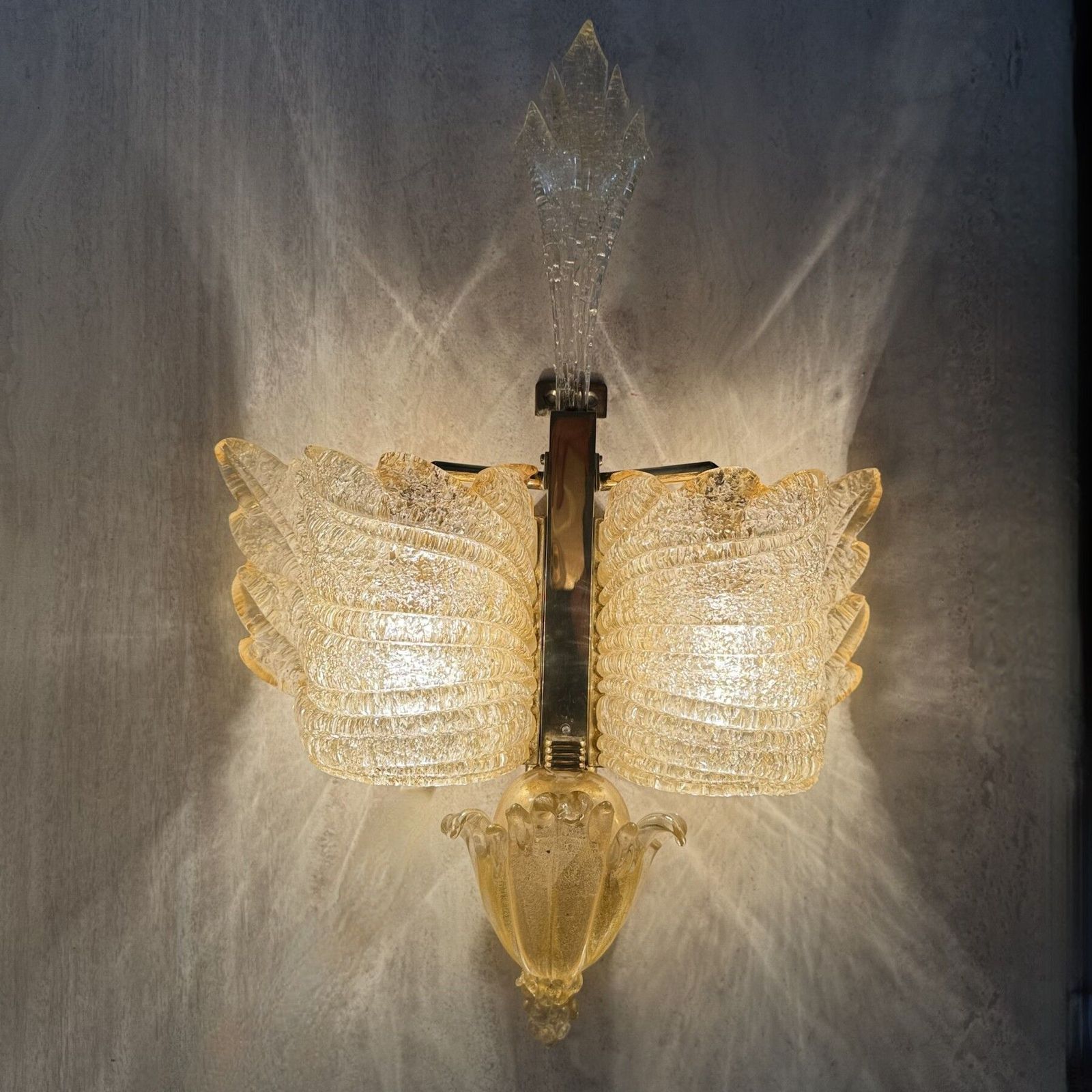 Barovier & Toso Wall Lamp Murano Glass , 1970s photo furniture
