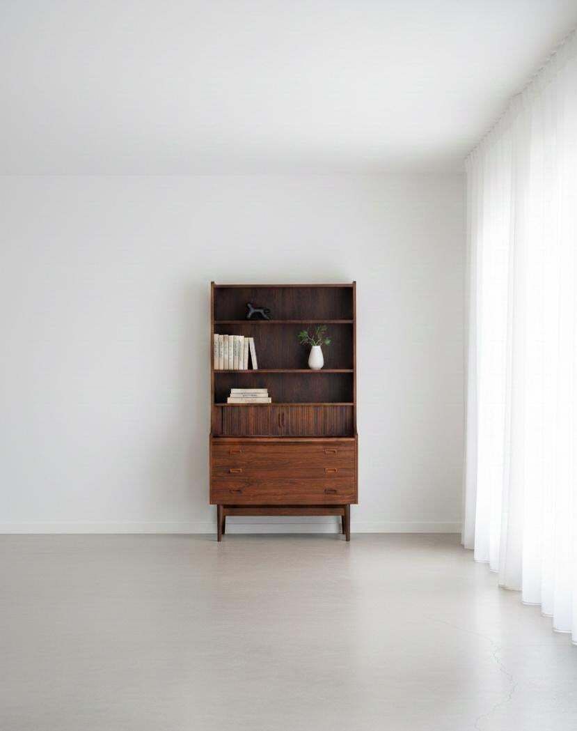 Rosewood Bookcase By Johannes Sorth For Nexø Møbelfabrik, 1960s photo furniture
