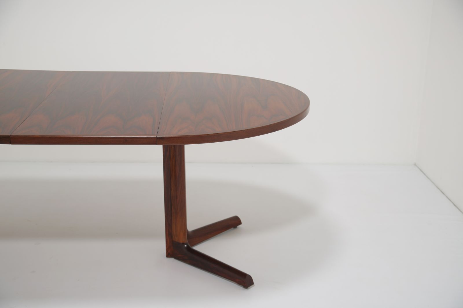 Gudme Møbelfabrik Oval Extending Dining Table: In Highly Figured Rosewood On Pedestal Base, Denmark, 1960s. photo furniture