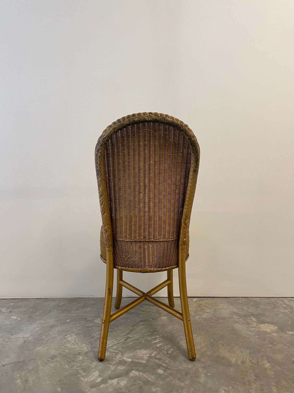 Vintage Circa 1930s Lloyd Loom Original Gold Painted Occasional Dining Chair photo Furniture