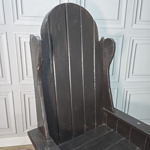 Antique Style Lambing Chair Seat Rustic Vintage Solid Wooden Reclaimed Welsh photo for sale