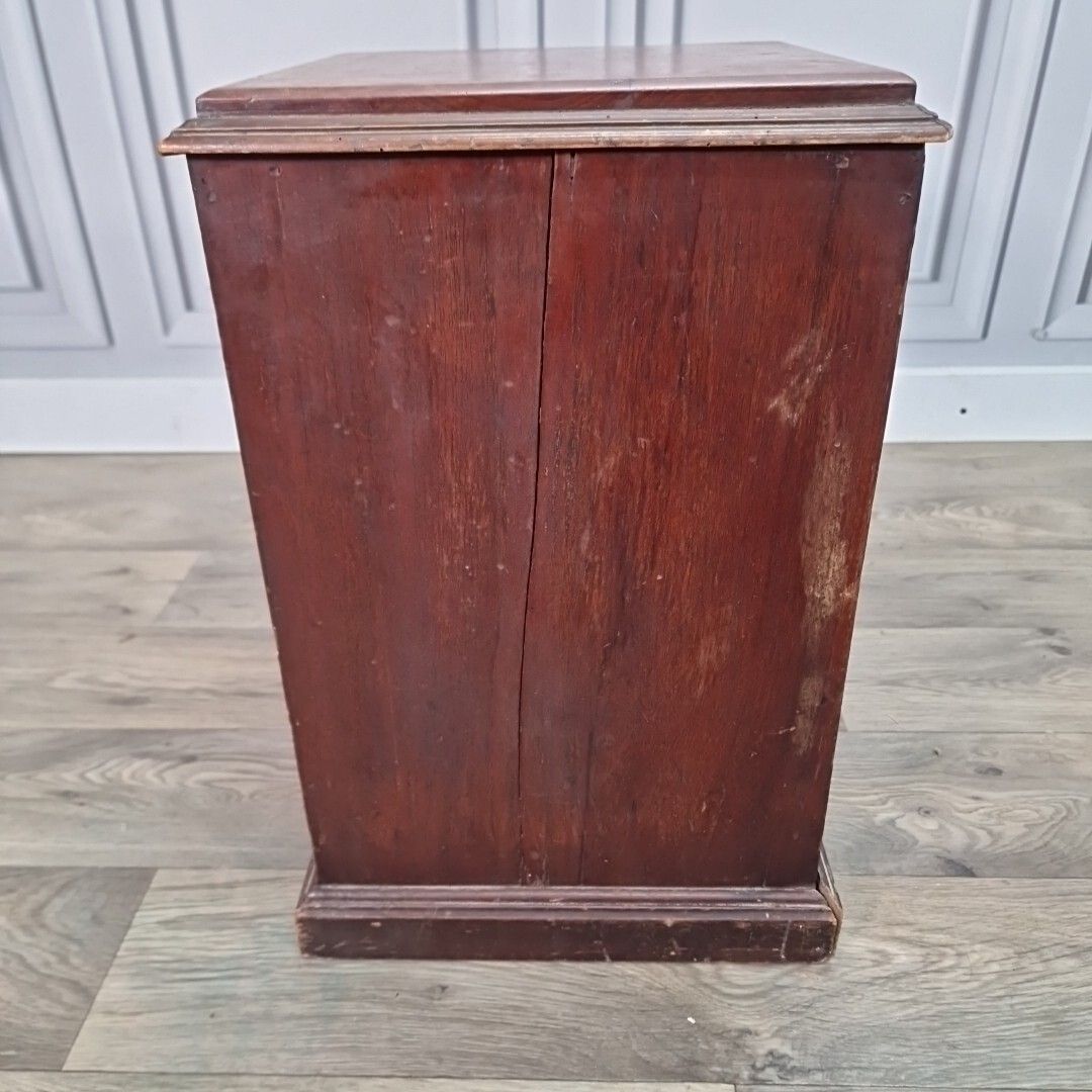 photo for sale Antique Bedside Table Coal Scuttle Cabinet Wooden Purdonium Edwardian
