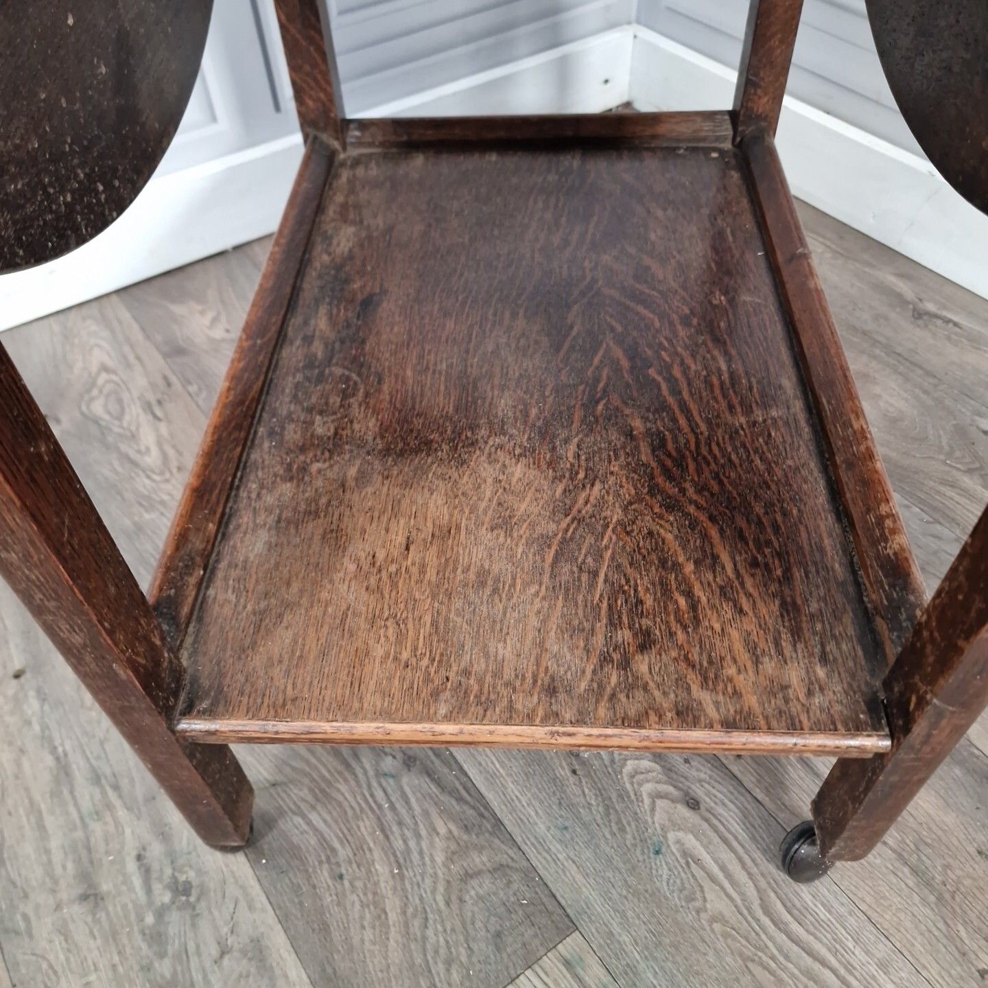 Vintage Drinks Table Trolley Drop Leaf Cocktail Tea Mid Century Oak Solid Wooden photo 90.0
