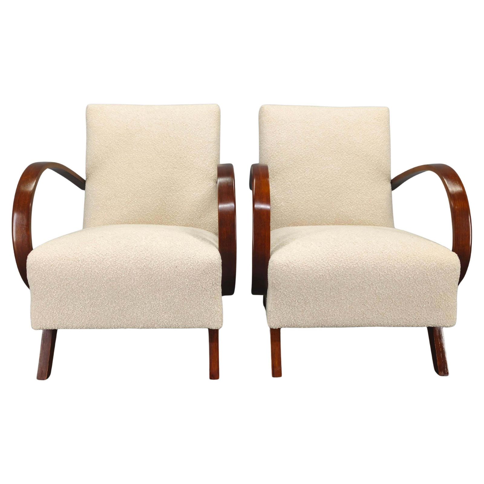 Pair Of Halabala Art Deco Armchairs, 1940s