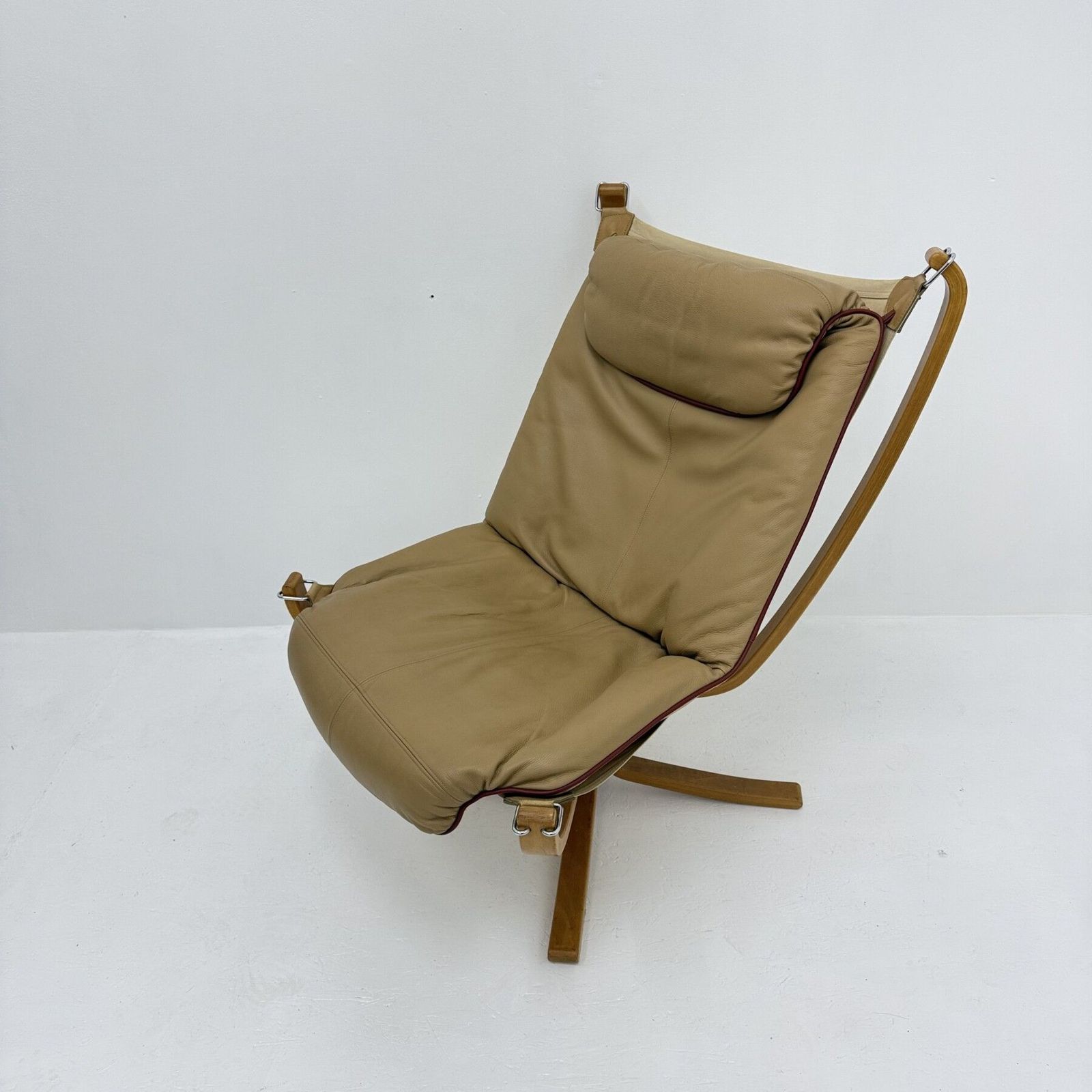 photo for sale Falcon Leather Lounge Chair By Sigurd Ressel For Vatne Møbler 1970s