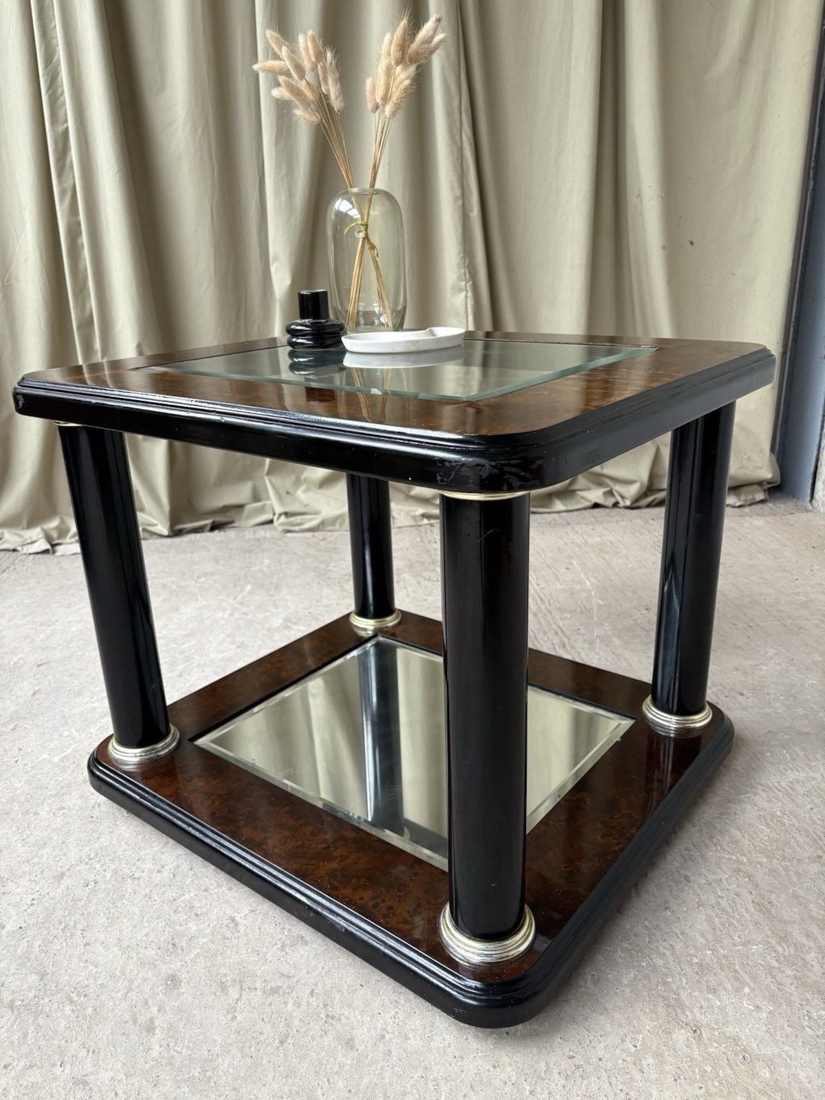 Vtg Late Mid Century Hollywood Regency Style Side Table Italian Retro R1086 photo furniture