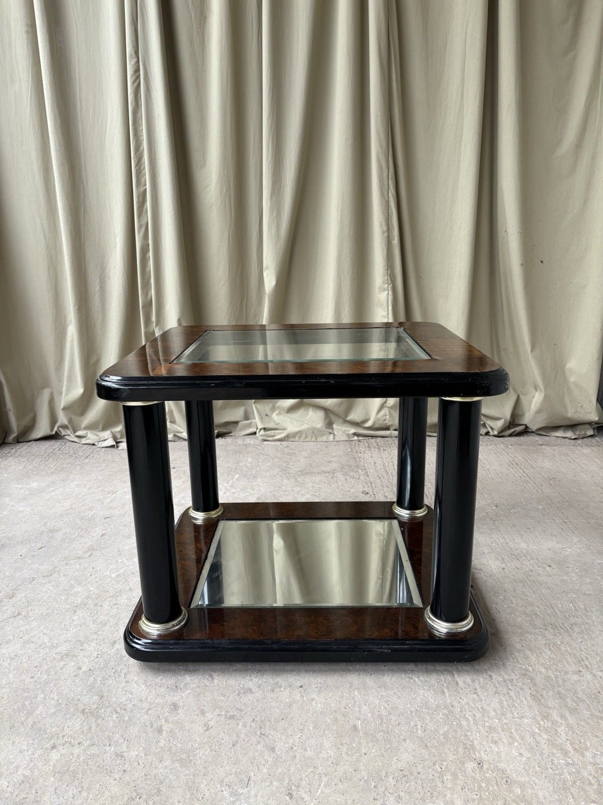 Vtg Late Mid Century Hollywood Regency Style Side Table Italian Retro R1086 photo for sale