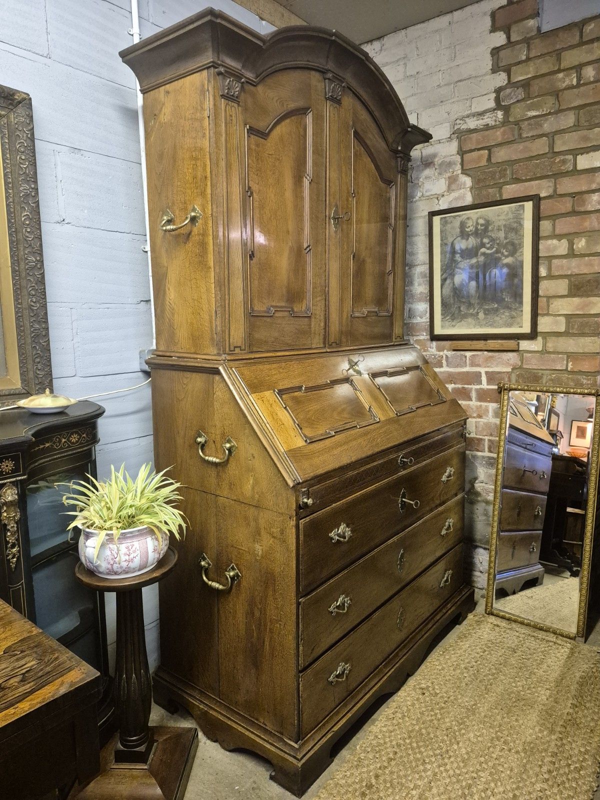 A Magnificent Danish 18th Century Baroque Bureau Cupboard Chest "Chatol" photo furniture