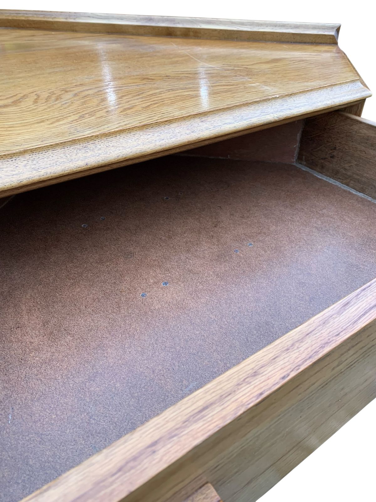 Mid Century Light Oak Corner Cupboard photo buy