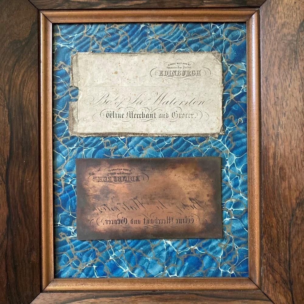 Antique Trade Card   Edinburgh Wine Merchant photo vinterior