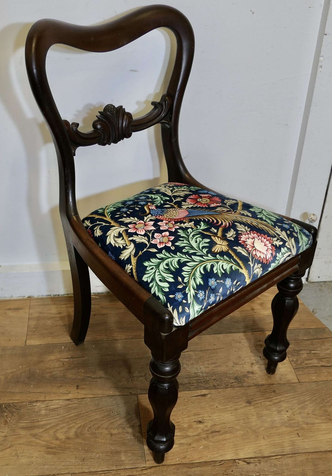 Set Of 6 Victorian Dining Chairs, Upholstered With William Morris Velvet photo 2100.0