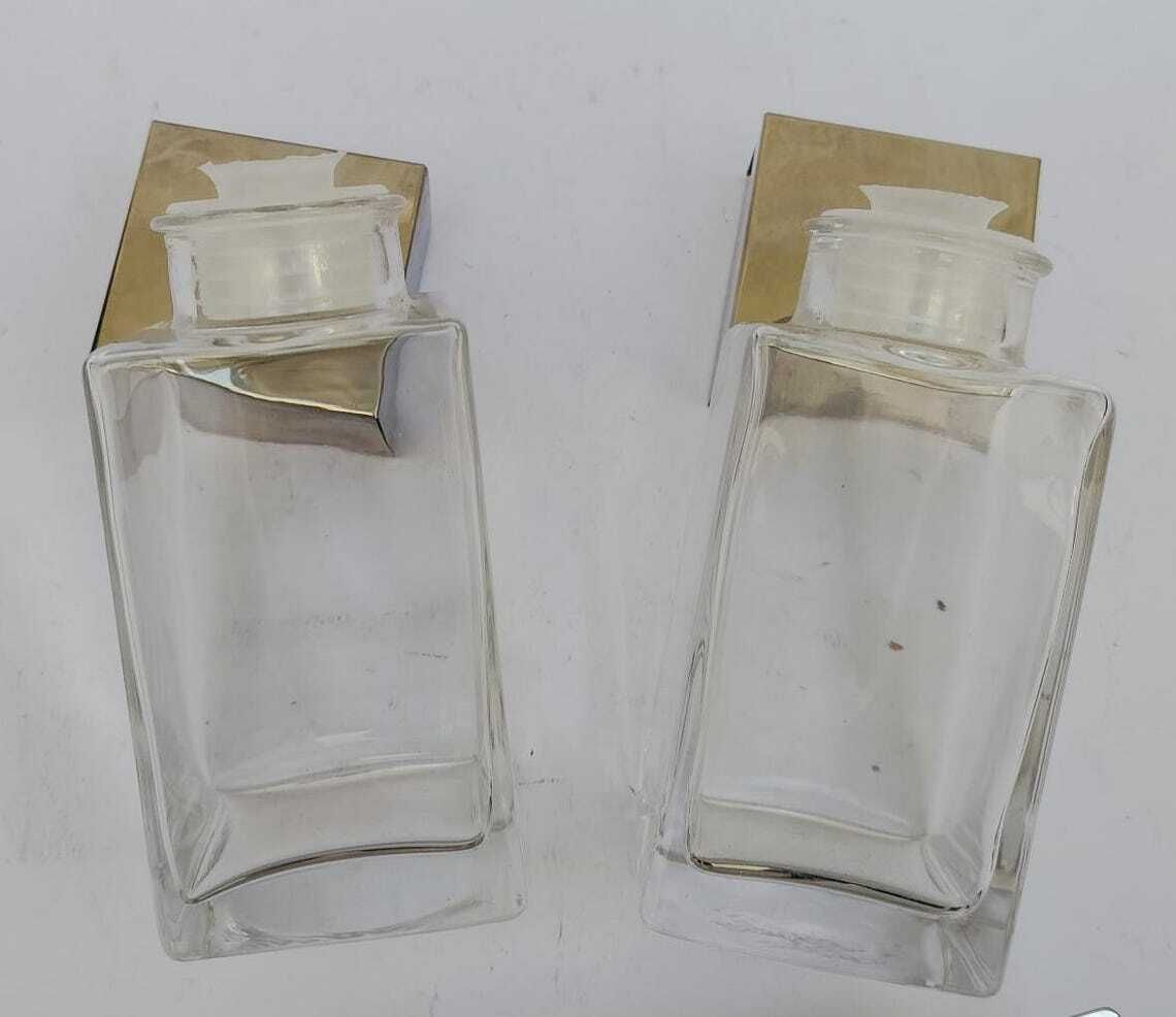 Serafino Zani Collection Oil And Vinegar Cruet Set, Vintage Glass And Steel Design photo 154.0