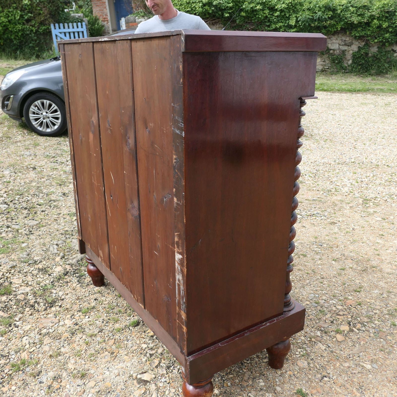 Big Victorian Mahogany Chest Of Drawers, Scotch Chest photo vinterior