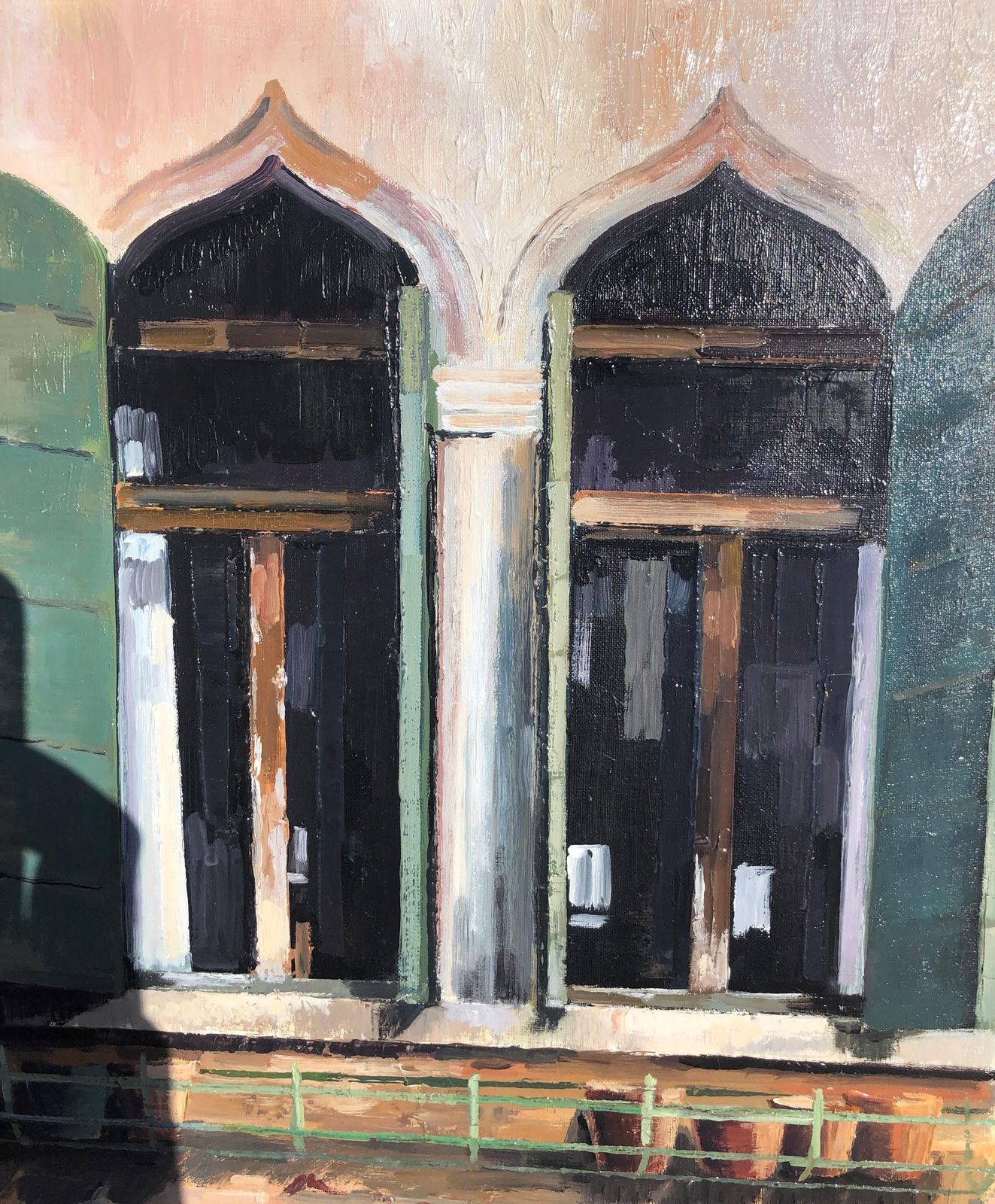 Josep Maria Vayreda Canadell – Venster Van Venetië, Olieverf Op Doek, Ca. 1985 photo vinterior