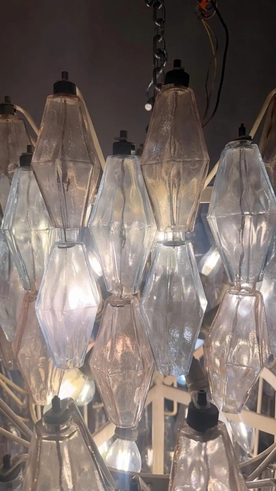 Mid Century Murano Chandelier “Polyhedr” By Carlo Scarpa For Venini, Italy photo 11700.0