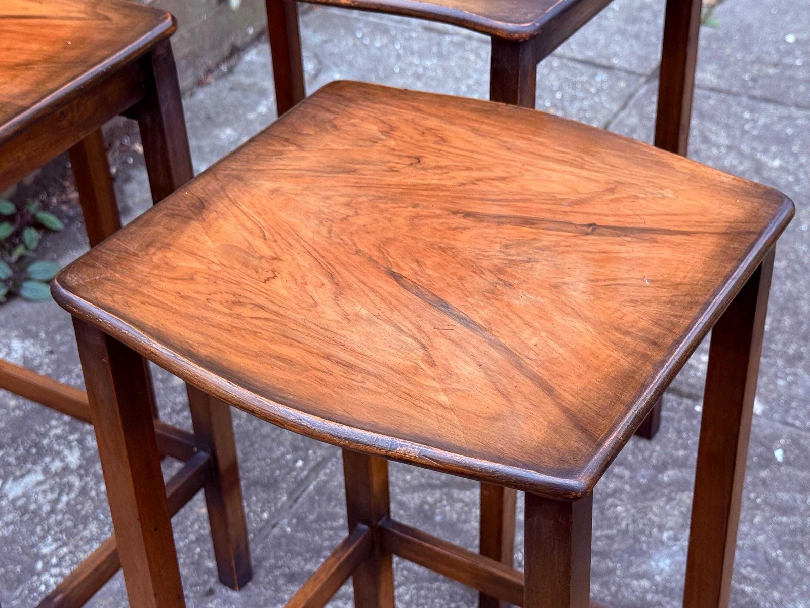 Mid Century 1960s Teak Nest Of Tables Scandinavian Style Occasional Tables (3 Tables) photo vinterior