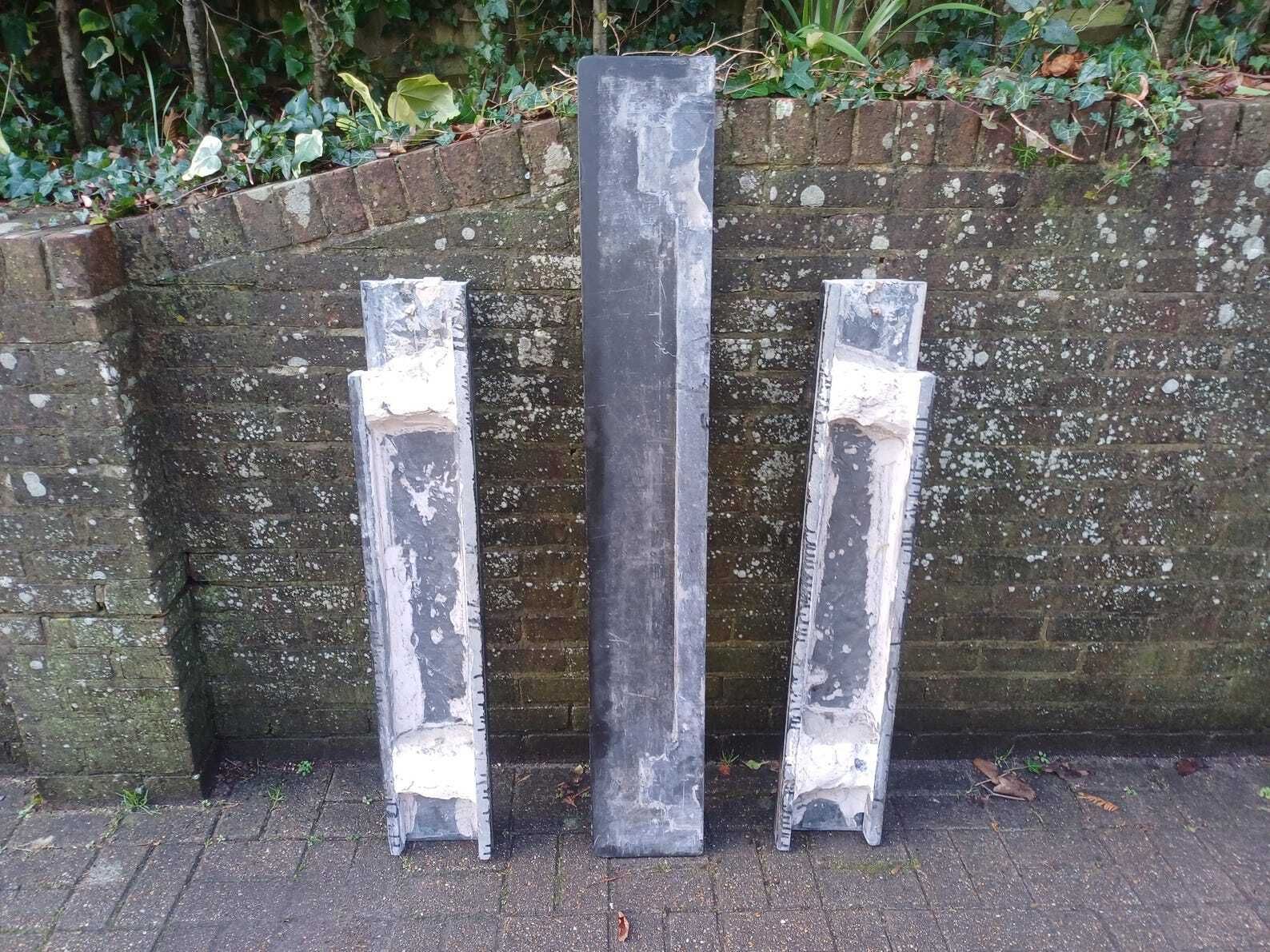 photo for sale Victorian Slate Fire Surround Mantelpiece Antique Fireplace Surround Painted Faux Marble Columns Architectural Salvage Free Hand Delivery