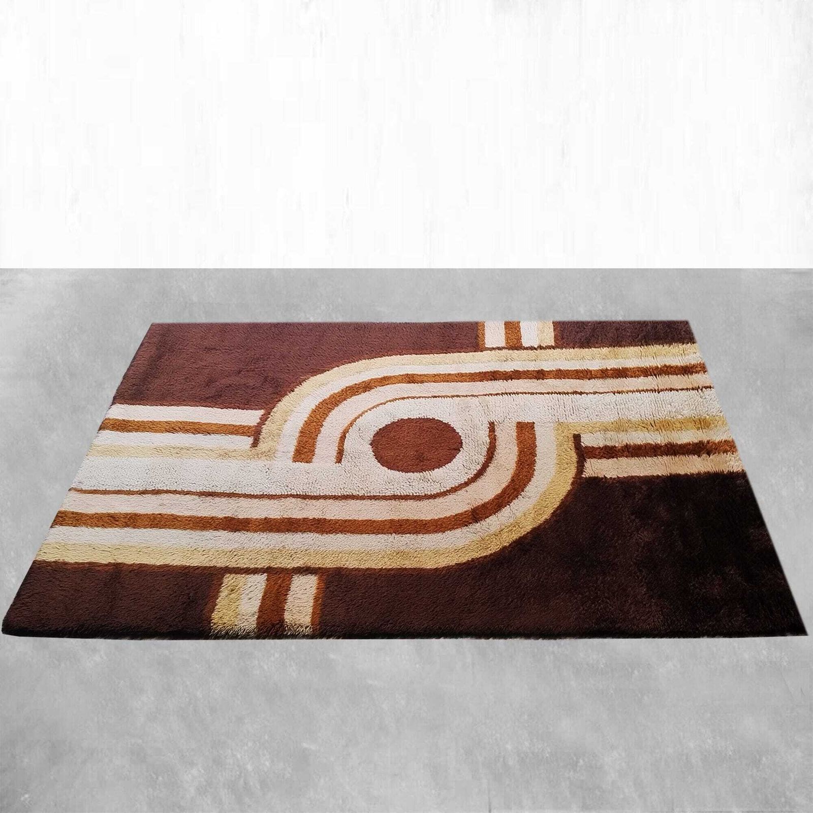 1970s Museum Grade Avant Garde Wool Rug The Epithet Of Space Age Luxury. Made In Italy photo furniture