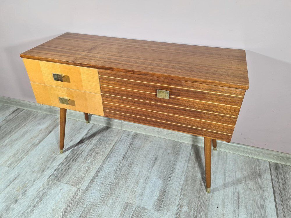 Modernist Chest Of Drawers With Contrasting Veneer, 1960s photo Furniture