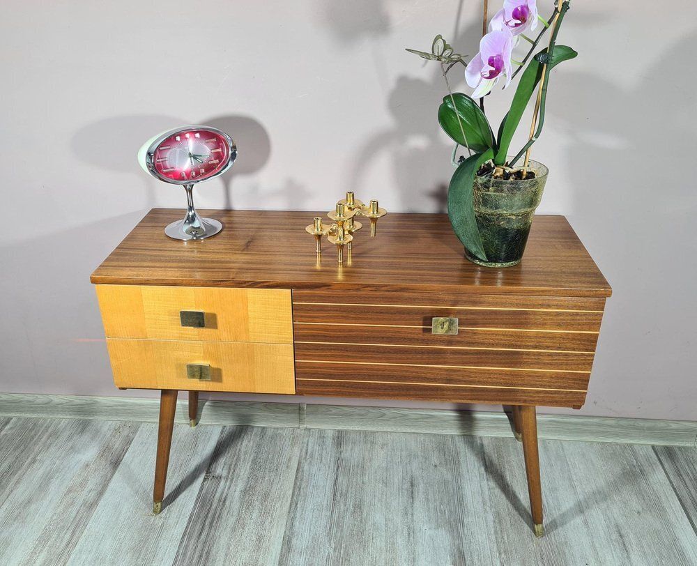 Furniture Modernist Chest Of Drawers With Contrasting Veneer, 1960s photo
