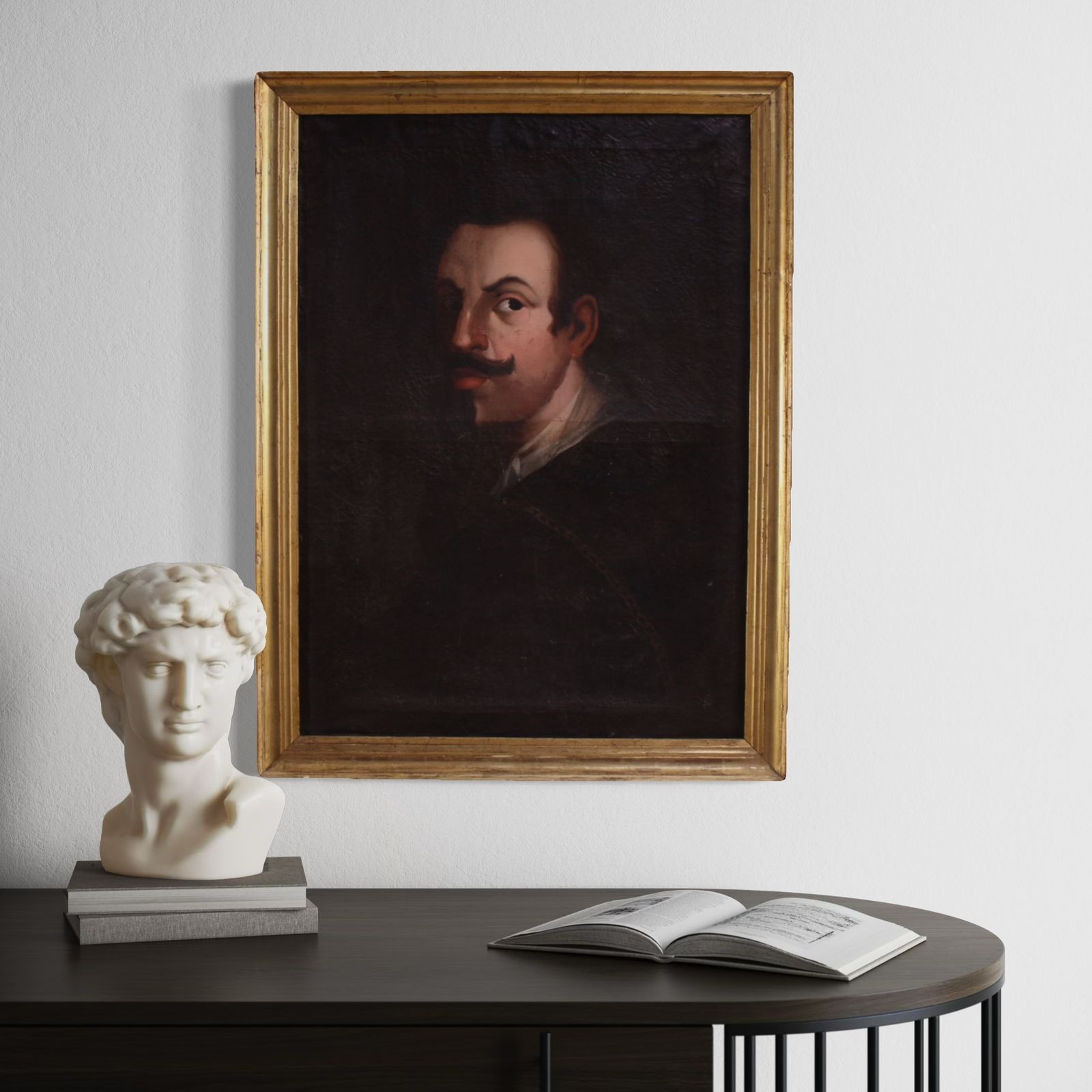 Antique Spanish Painting Portrait Of A Gentleman From The 18th Century photo 1150.0