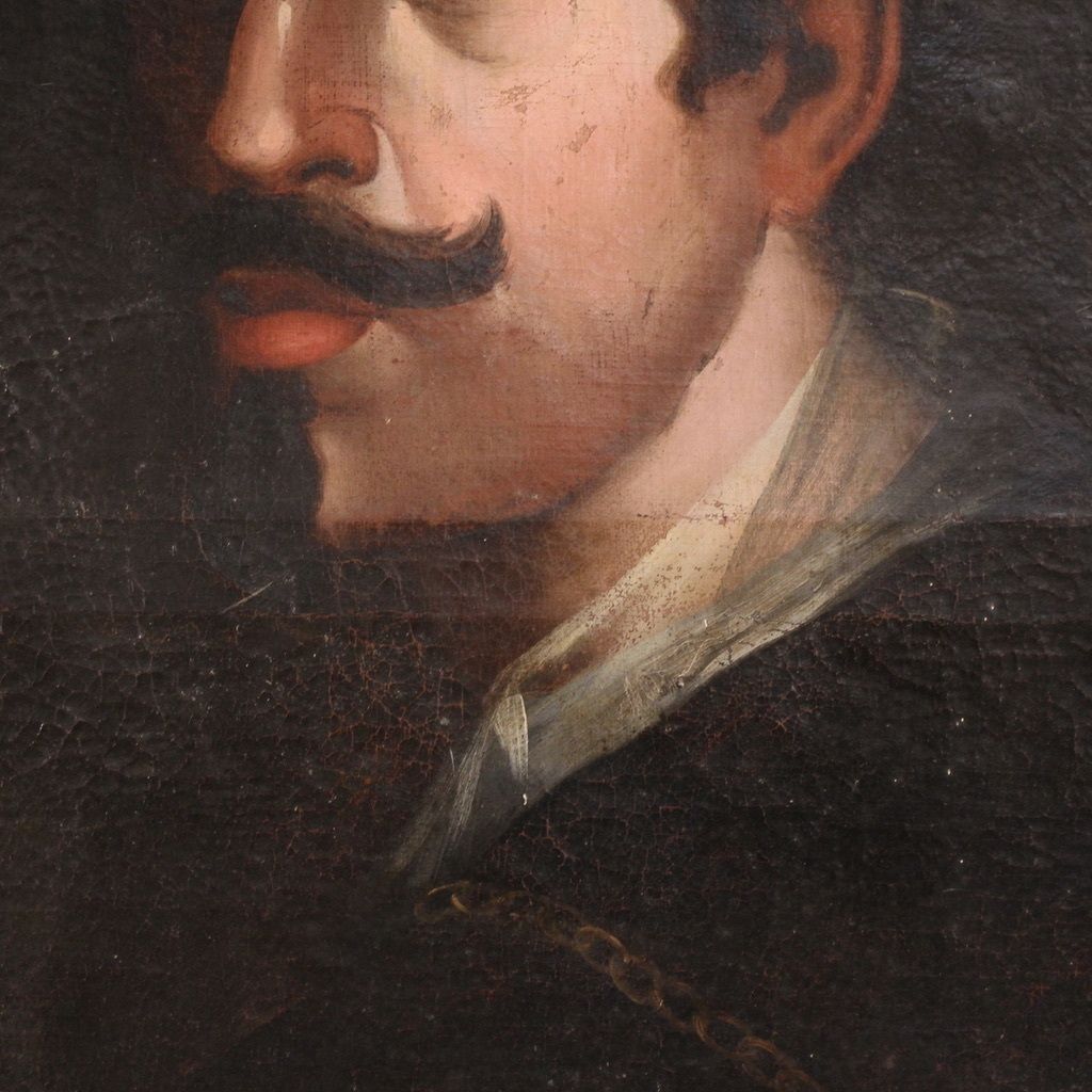 photo furniture Antique Spanish Painting Portrait Of A Gentleman From The 18th Century