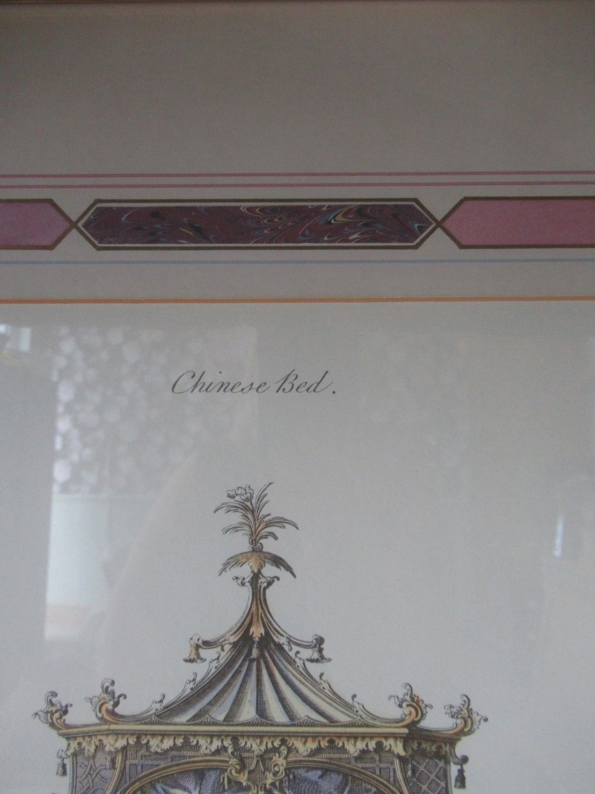Set Of 4 Framed Thomas Chippendale Bed Engraving Prints 1753 Furniture Design photo 195.0